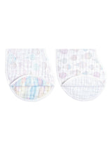 Next aden + anais White Cotton Muslin Burpy Bibs 2 Pack- Buy online at McGrocer