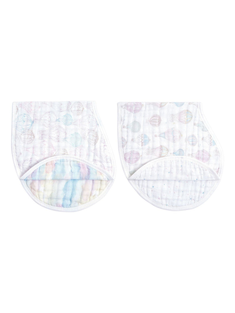aden and anais cotton muslin bibs 2 pack, imported from the UK