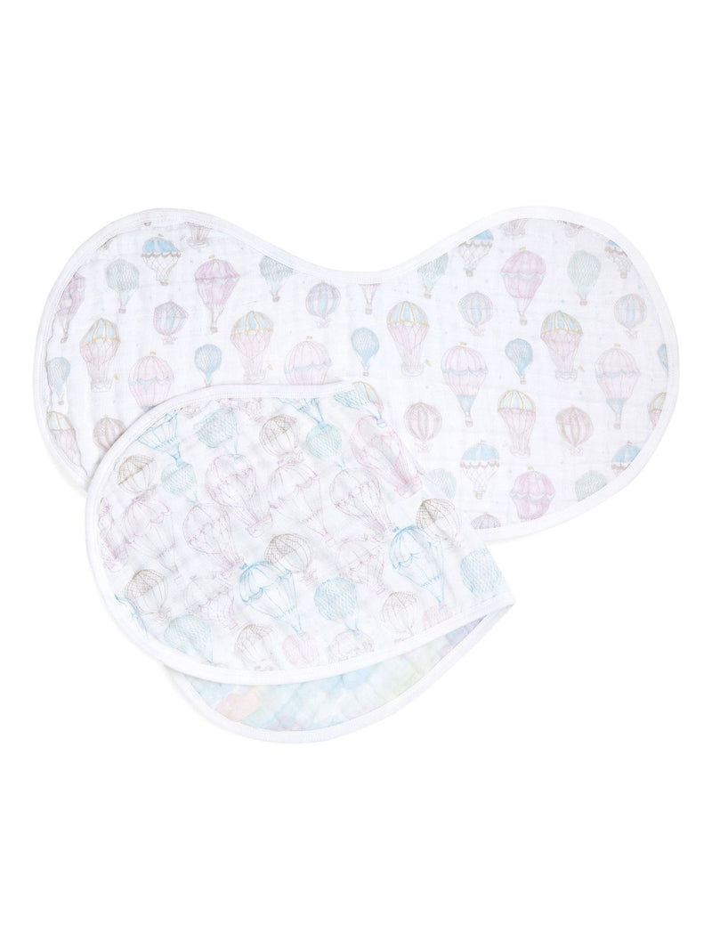 aden and anais cotton muslin bibs 2 pack, imported from the UK