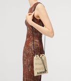 LOEWE raffia drawstring pocket bag, imported from the UK
