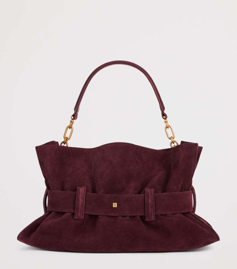 Balmain suede Anthem shoulder bag medium - British product