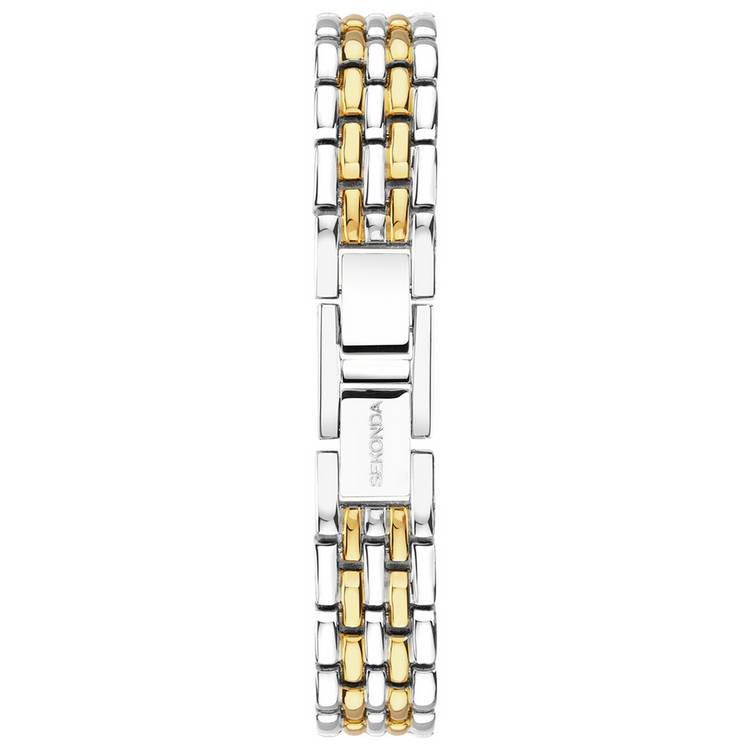 Sekonda Monica white dial two-tone watch gift set - British product