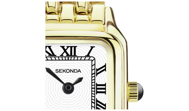 Sekonda Monica ladies white dial gold strap watch UK version