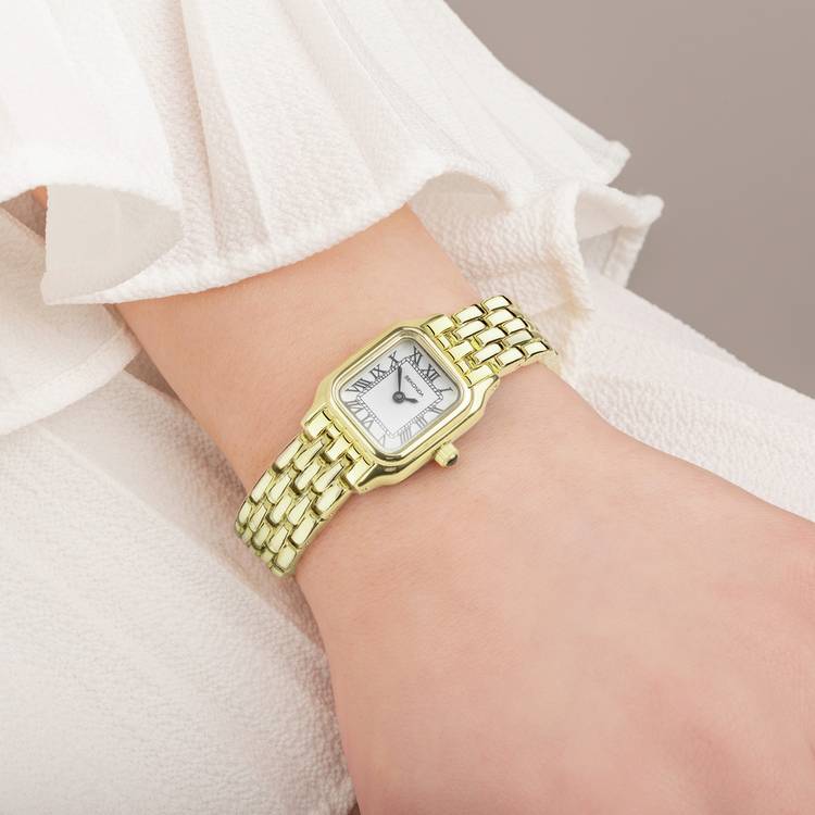 Sekonda Monica ladies white dial gold strap watch UK version