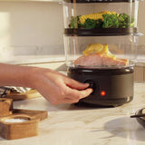 Salter Kuro 3 Tier Steamer grey, imported from the UK