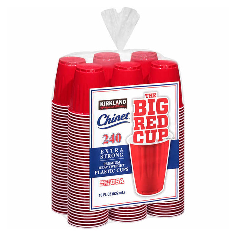 Kirkland Signature red plastic cup 240 pack, UK version