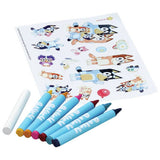 Bluey table top easel with chalkboard and drawing clips - British product