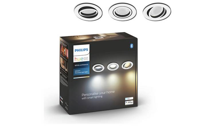 Philips Milliskin 3 Light LED Spotlight white, UK version