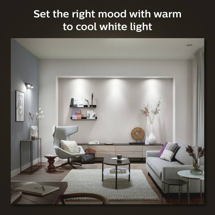 Philips Milliskin 3 Light LED Spotlight white, UK version