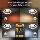 Philips Hue Centura 3-light LED spotlight white, imported from the UK