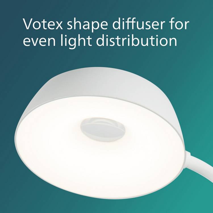 Philips Clip LED touch table desk lamp white (British brand)