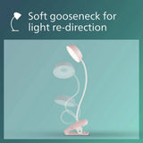 Philips Clip LED touch table desk lamp white (British brand)