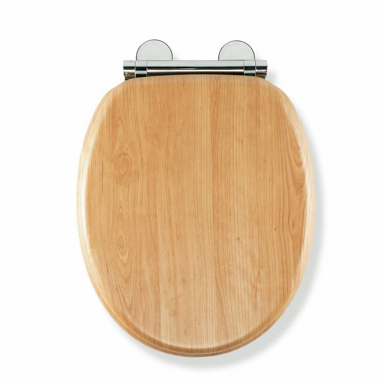 Croydex moulded wood toilet seat light oak effect (British brand)