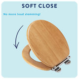 Croydex moulded wood toilet seat light oak effect (British brand)