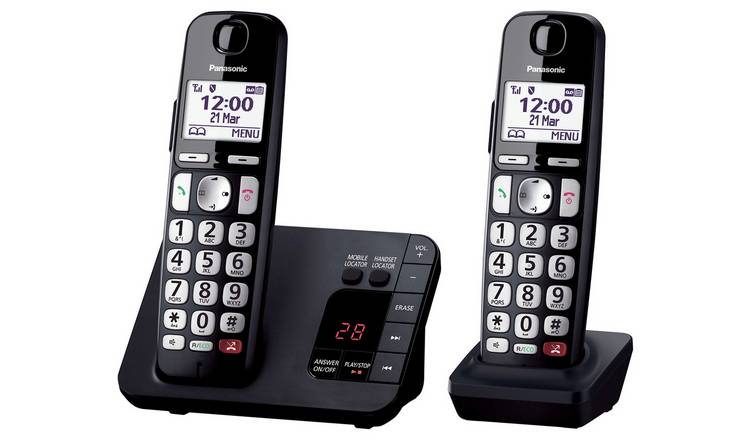 Panasonic cordless phone twin pack - British product