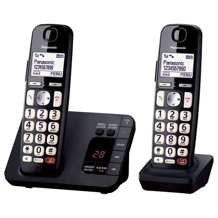 Panasonic cordless phone twin pack - British product