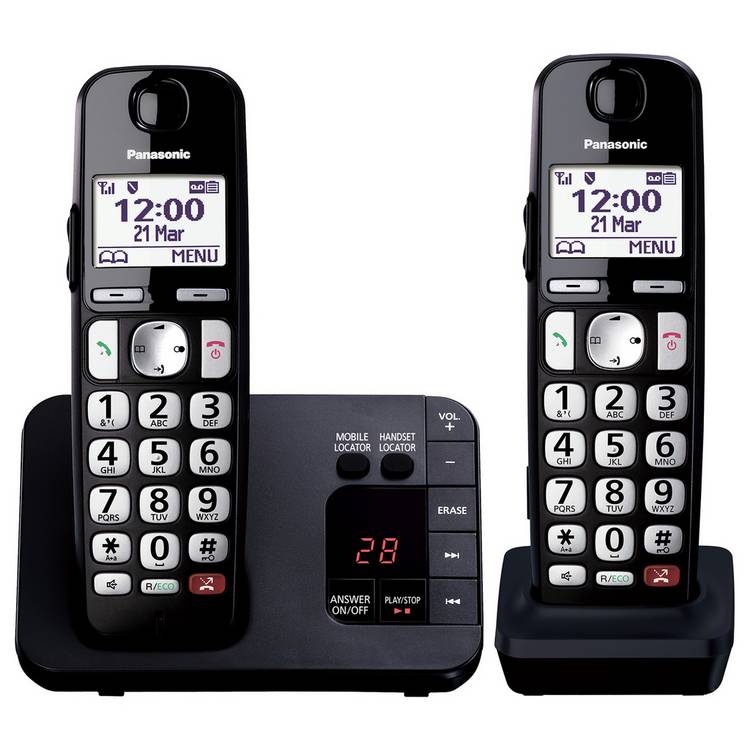 Panasonic cordless phone twin pack - British product
