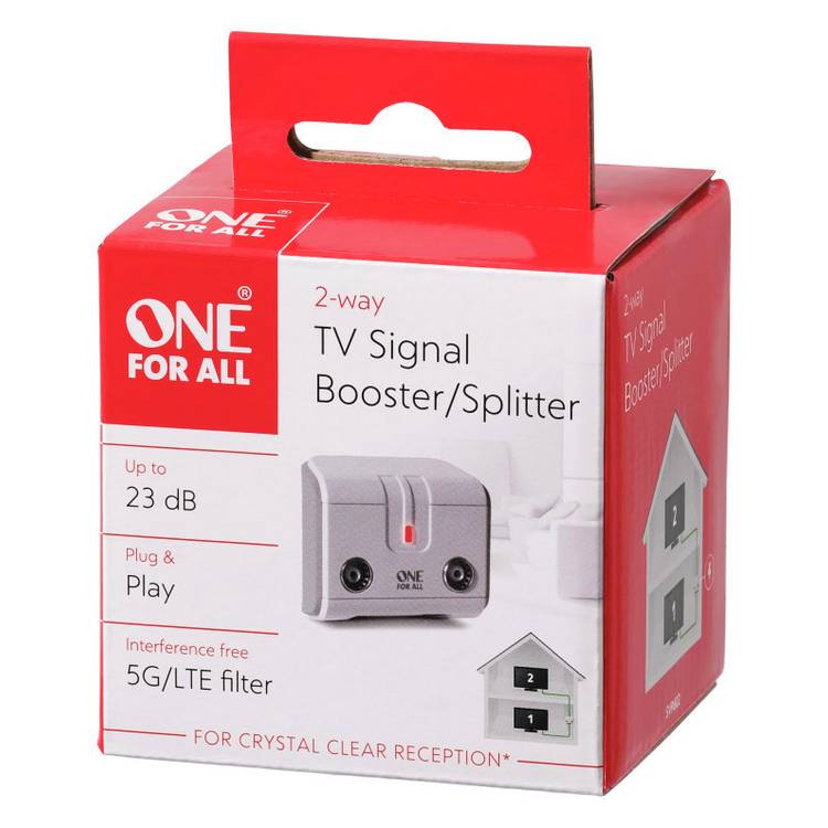 One For All SV9602 2-way TV signal booster, imported from the UK