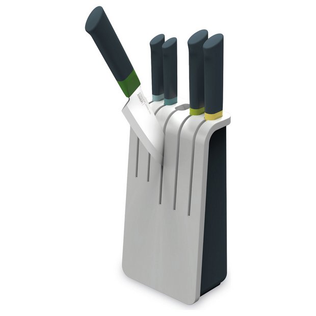 Joseph Joseph Duo 5-piece knife block set with 5 knives grey (British brand)