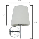 BHS wall light chrome and natural - British product