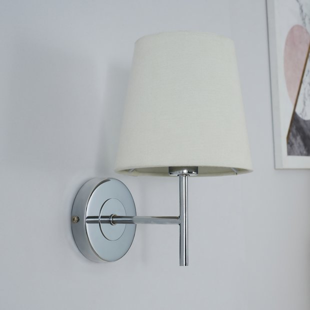BHS wall light chrome and natural - British product