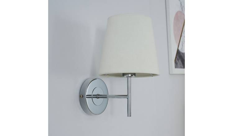 BHS wall light chrome and natural - British product