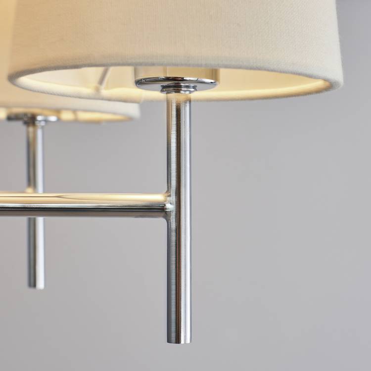 BHS Louisa semi flush ceiling light white chrome - British product