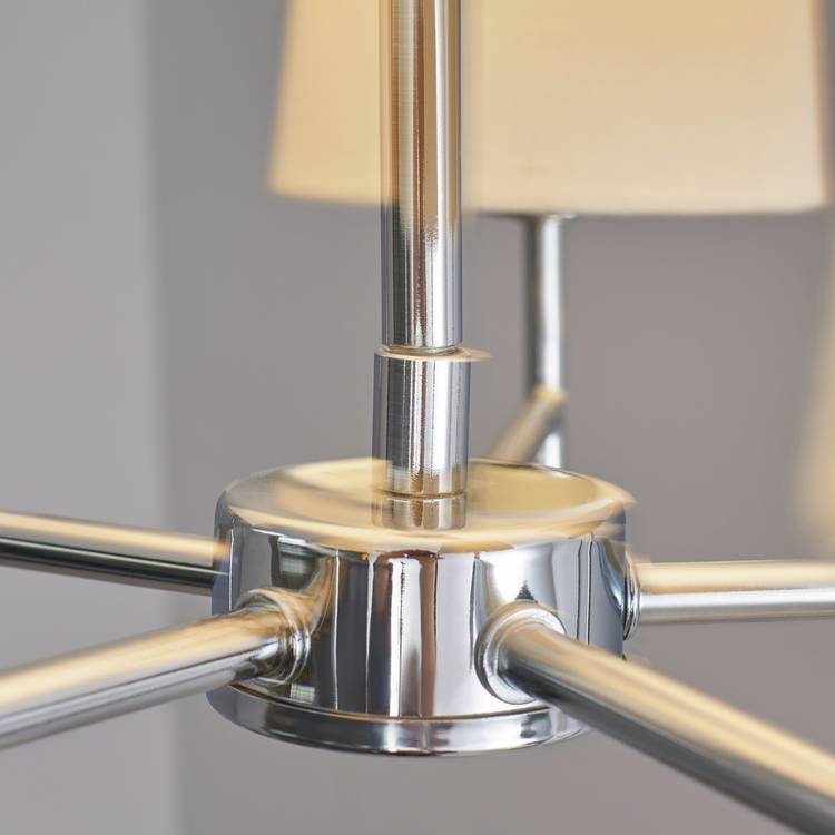BHS Louisa semi flush ceiling light white chrome - British product