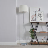 BHS Louisa touch floor lamp chrome and white, imported from the UK