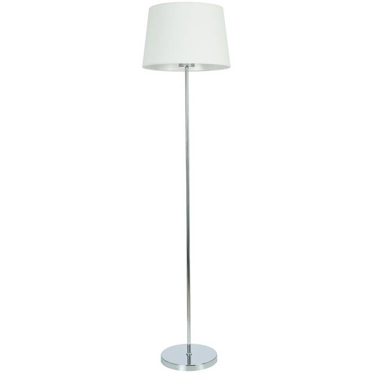 BHS Louisa touch floor lamp chrome and white, imported from the UK