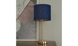 Argos BHS Vera Velvet Table Lamp - Navy & Brass- Buy online at McGrocer