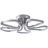 BHS Corolla chrome five petals flush ceiling light 52cm, UK version