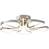 BHS Corolla chrome five petals flush ceiling light 52cm, UK version