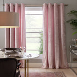 Argos Home blush velvet eyelet curtains 168x183cm - British product