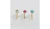 Argos Revere 9ct Yellow Gold Crystal Nose Stud Set of 3- Buy online at McGrocer