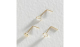 Revere 9ct gold cubic zirconia nose stud set, imported from the UK