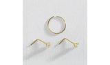 Argos Revere 9ct Yellow Gold Hoop and Nose Studs Nose Jewellery Set of 3- Buy online at McGrocer