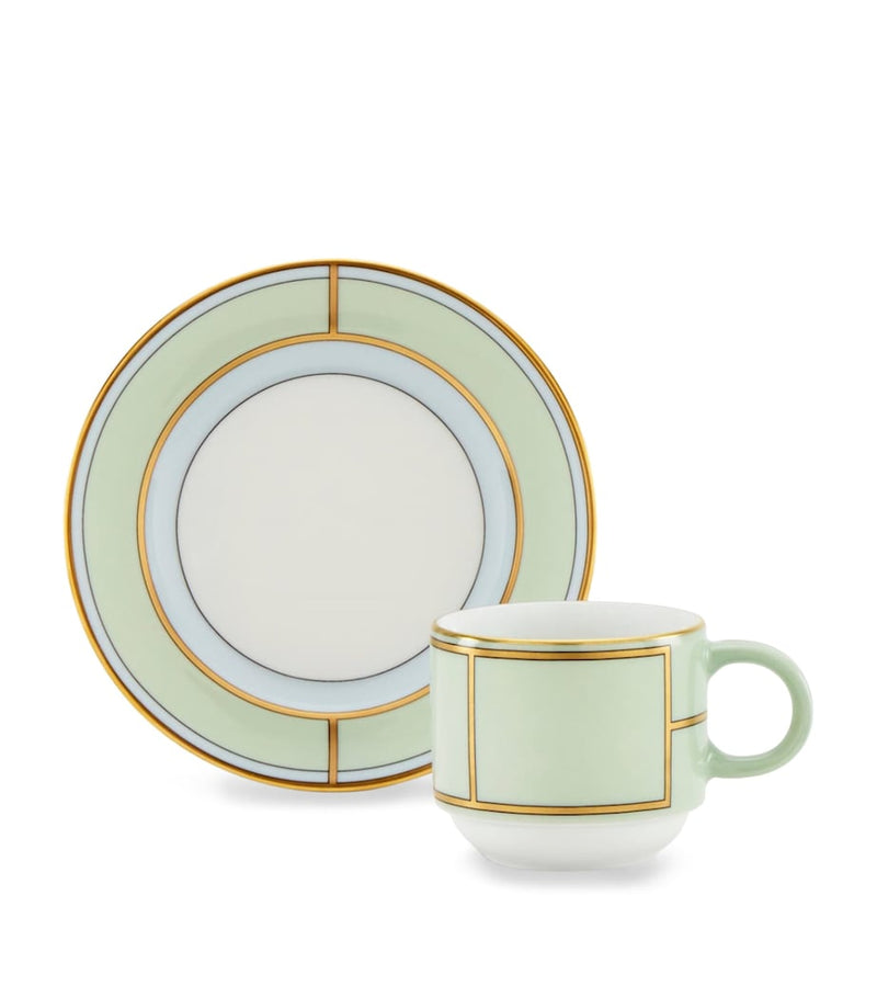 GINORI 1735 Verde Coffee Cup 85ml, UK version