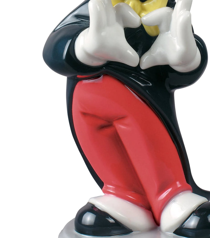 Lladró porcelain Mickey Mouse sculpture 18cm tall, UK version