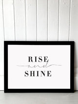 Next Honeymoon Hotel Black Rise and Shine Framed Print- Buy online at McGrocer