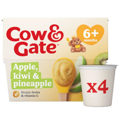 Cow & Gate baby fruit puree apple kiwi pineapple imported from UK
