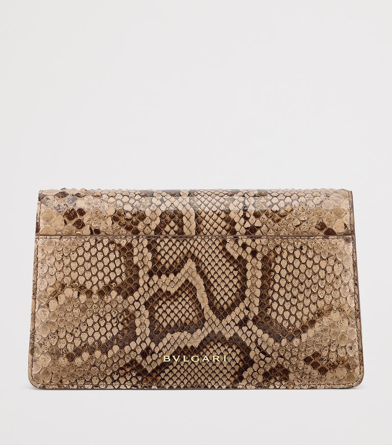 Bvlgari Serpenti Forever cross-body bag in python skin, imported from the UK