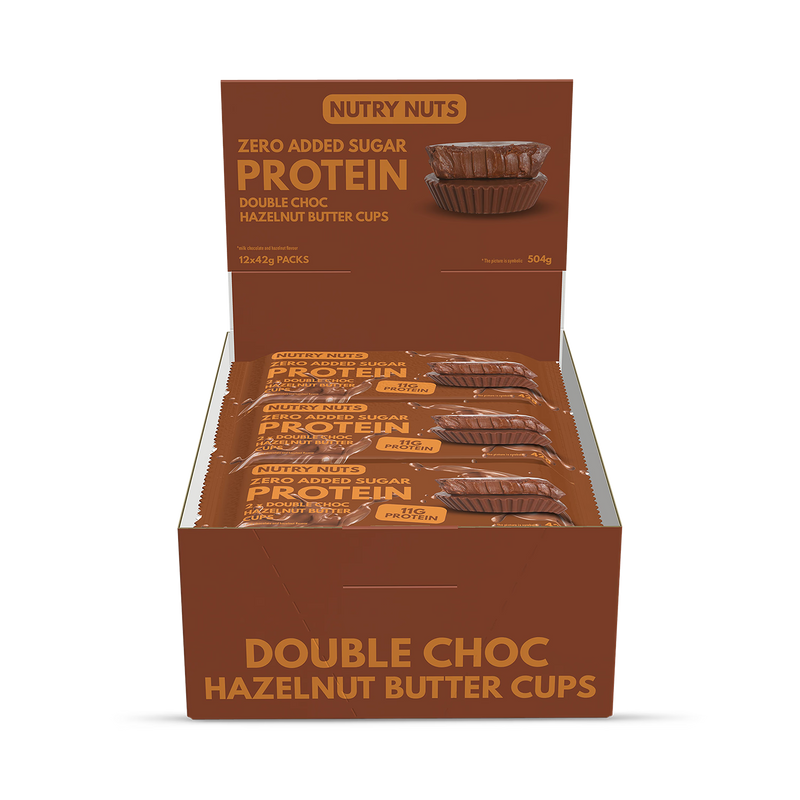 Nutry Nuts milk chocolate hazelnut cups 42g 12 pack - British product