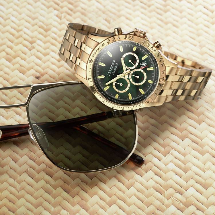 Sekonda Classique men's gold plated bracelet watch, UK version
