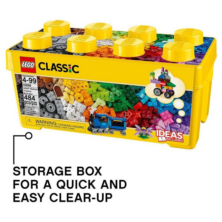 LEGO Classic Medium Creative Brick Box 484 pieces, imported from the UK