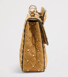 Valentino Garavani Rockstud Spike shoulder bag suede (British brand)