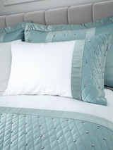 Catherine Lansfield Teal Blue Sequin Cluster Duvet Cover and Pillowcase Set
