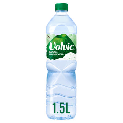 Volvic natural mineral water 1.5L (British brand)