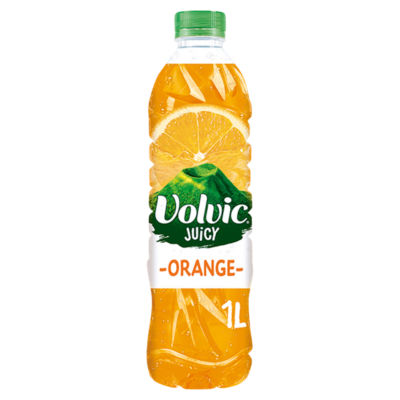 Volvic Juicy Orange flavoured water 1L - British product