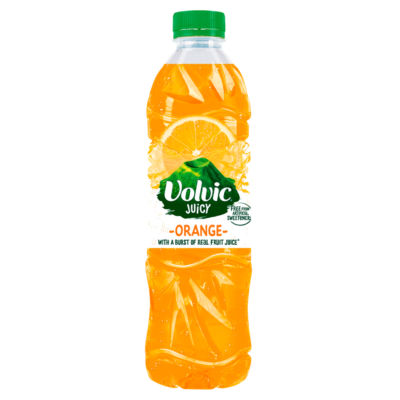 Volvic Juicy Orange flavoured water 1L - British product